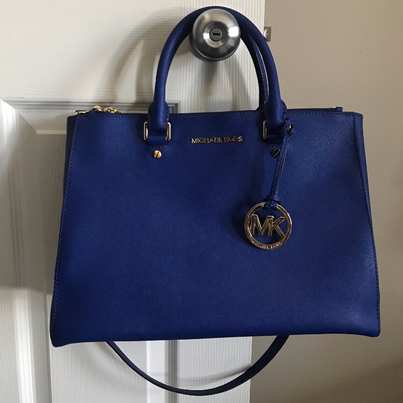 Michael Kors Handbags - Michael Kors Cobalt Saffiano Leather Satchel